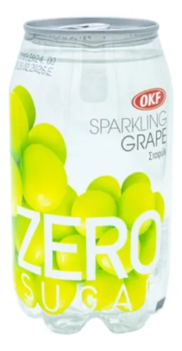 Soda Sabor Uva Zero Sugar Okf X 350 Ml Origen Korea