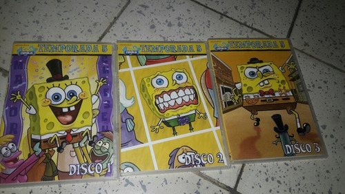 Bob Esponja Temporada 5 Dvd En Español Latino Original 3 Dvd