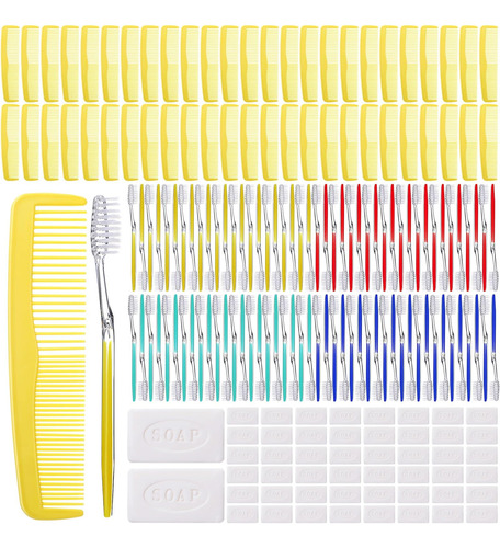 Uiifan 600 Cepillos De Dientes Desechables, Juego De Jabón C