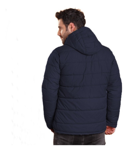 Imagen 2 de 4 de Chaqueta Hombre Acolchada Impermeable Invierno Con Capota Capucha Abrigo Moda Masculina Liviana Urbana Ropa De Calle Calidad Premium
