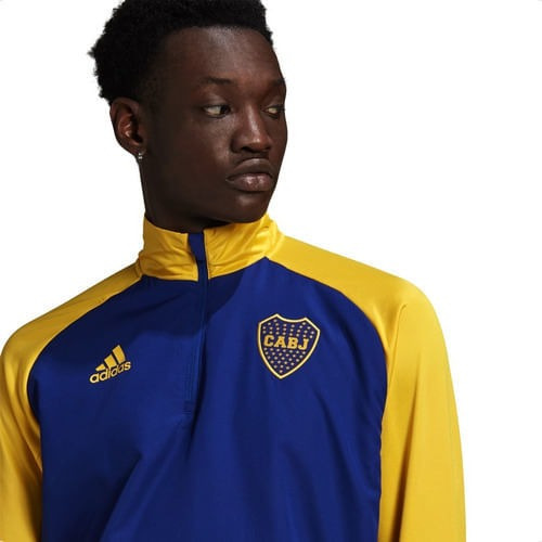 Imagen 6 de 6 de Buzo Medio Cierre adidas Boca Wrm 2020 Hombre Entrenamiento