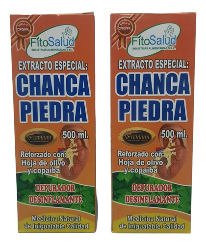 Tonico Natural Chanca Piedra 500 Ml Pack 2 Unidades