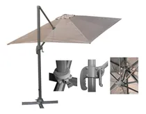 Comprar Sombrilla Descentrada 3x3mt Alto 2.73m 6 Posiciones\u002Faluminio