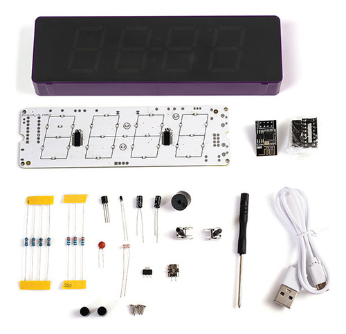 Kit De Reloj Wifi De Sincronización Iot Esp8266 Personalizab