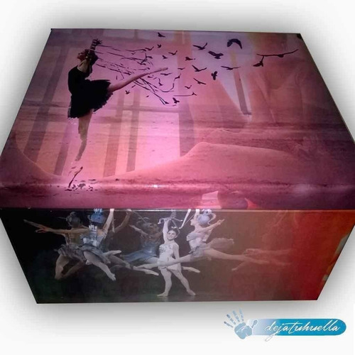 Bailarina Caja De Madera Personalizado (15x15x15)