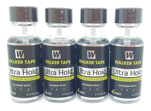 Cola Ultra Hold P/prótese Mega Hair / Perucas- 15ml Kit C/4
