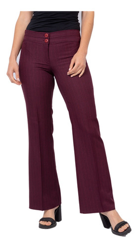 Pantalón De Vestir Semi Oxford Sarga Mujer