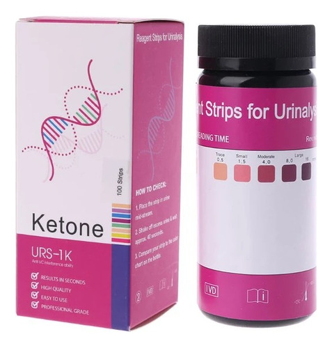 100 Tiras Medidoras De Cetonas Ketone Medicon