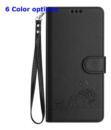 Bonita Funda De Piel De Gato Para Zte Blade A52/a53/a53 Pro/a53+/a55, Bonita Mujer Con Cierre Magnético