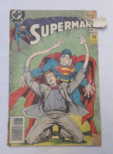 Historieta Comic *superman * Nº 77 Zinco Tapa Rota