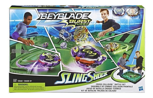 Beyblade Burst Turbo Slingshock - Batalla Choque Titánico Color Verde