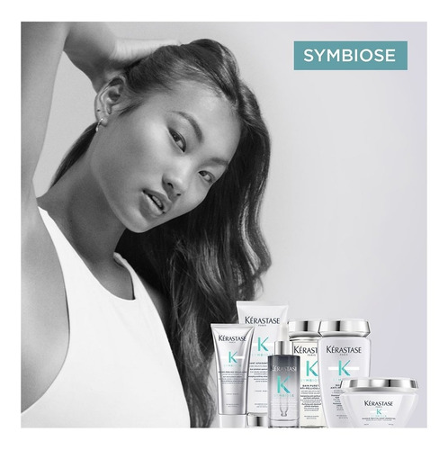 Kit Tratamiento para el Cabello Anti Caspa Kerastase Symbiose Serum Cellulaire Nuit Shampoo Bain Pureté y Acondiconador Fondant Apaisant Essentiel