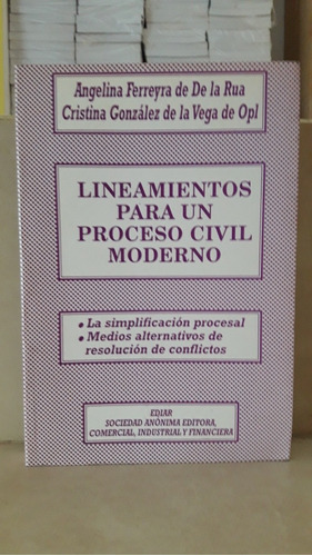 Lineamientos Proceso Civil Moderno. Ferreyra Rúa - Vega Opl