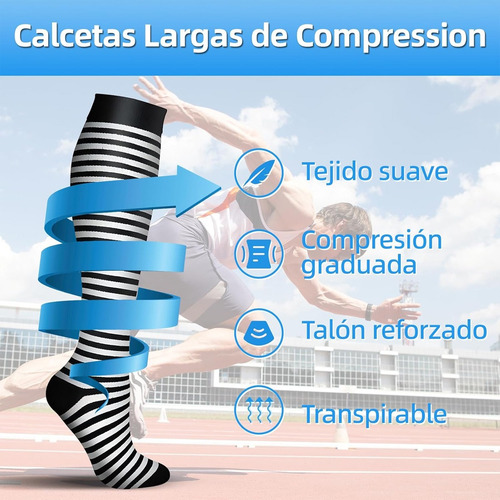 Medias Calcetines Compresión Varices Y Circulación Deportiva