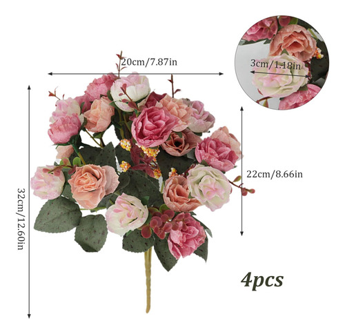 Rosas Artificiales Con Rosas Falsas De Tallo Rosas Rojas