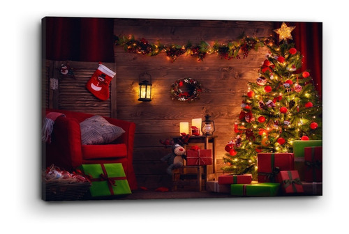 Cuadro Árbol De Navidad, Listo Para Colgar, Canva 94x142