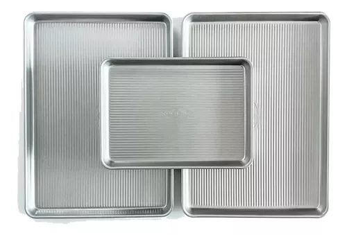 Set 3 bandejas cristal rectangulares para horno