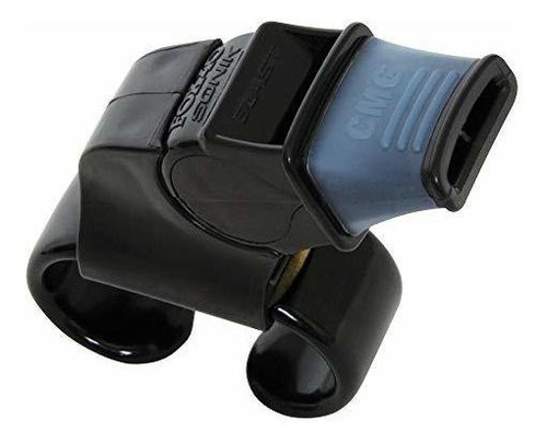 Silbato Sin Correa Fox 40 Sonik Blast Cmg Fingergrip, Negro