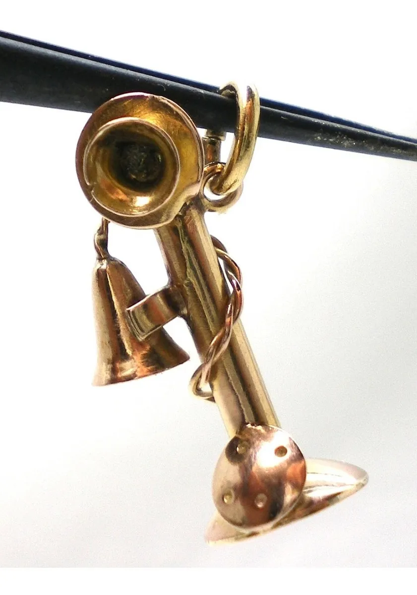 Dije De Oro 18 Kt Telefono Antiguo
