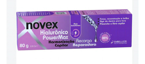 Hialuronico Powermax Novex Recarga Reparadora Capilar 80g