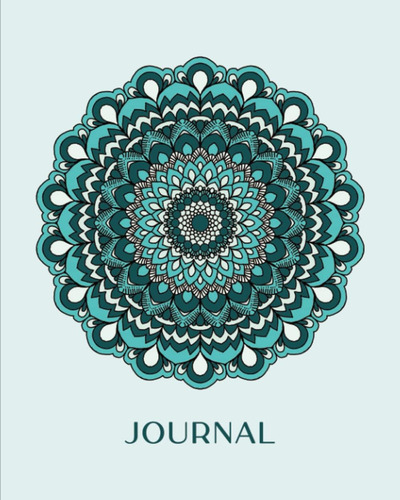 Libro: Journal: Flower Mandala (blue) 8x10 - Lined Journal -