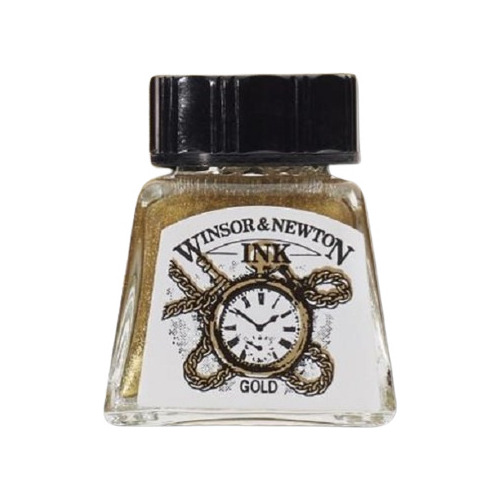 Tinta De Dibujo Winsor & Newton 14 Ml - Plata/dorado Oro