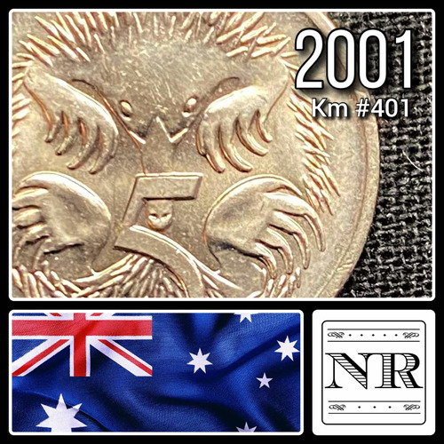 Australia - 5 Cents - Año 2001 - Equidna - Km #401