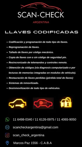 Escaneo Automotor - Llaves - Inyección - Mantenimiento Gral.