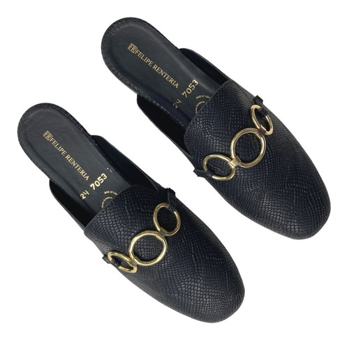Imagen 5 de 10 de Zapato Mujer Flat Felipe Rentería Mules Dama Moda