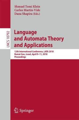 Libro Language And Automata Theory And Applications - Shm...