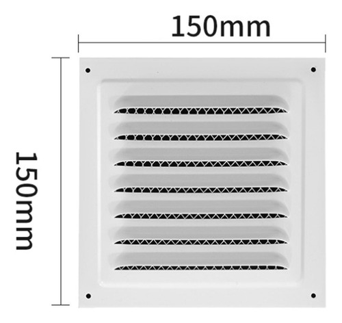 Rejilla De Ventilación De Metal Con Cubierta De 15cmx15cm