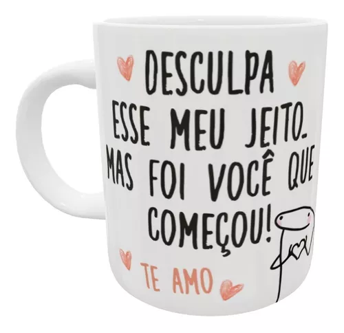 Caneca Bento Flork Meme Divertida Meu Amor por Você