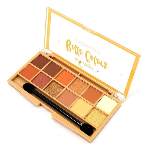 Belle Angel Paleta de Sombras 12 cores 3d opacas com pincel