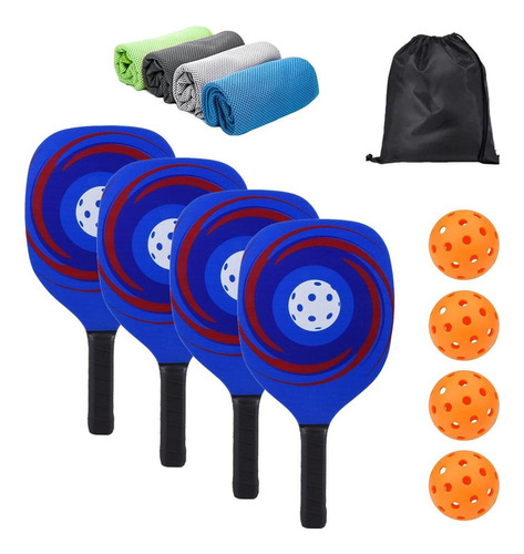 Pickleball Paddles Set De 4, Raquetas Con Bolsa De