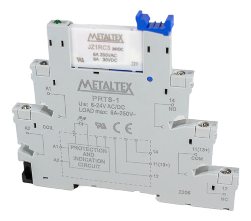 Interface Acoplador Relé 1 Rev 6a 24v - Prz-1r-24 - Metaltex