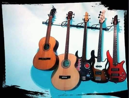 Soporte De Guitarra Pared Múltiple 5 Instrumentos 