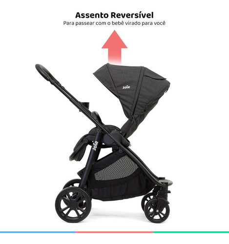Carrinho Bebe 2em1 Até 15 Kg Reversível Versatrax E Joie