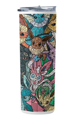 [ Termo Cafe. Skinny Tumbler 20 Oz.] Vitral Pokémon