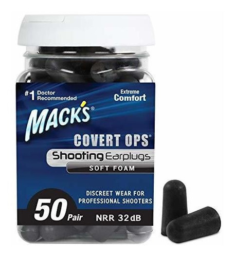 Tapones Para Los Oídos De Espuma Suave Mack's Covert Ops, 50