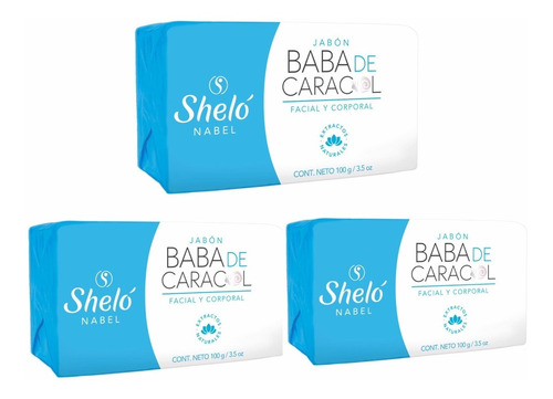 Jabon Baba De Caracol Facial Y Corporal 100g, 3 Shelo Nabel 