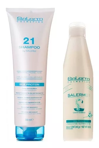 Kit shampo Acondicionador y Ampolleta Para Cabellos Secos y Maltratados Salerm  21