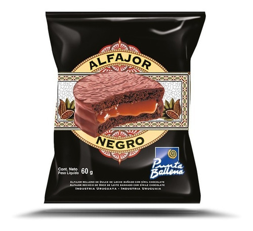 Alfajor Negro Punta Ballena 720 G 12 Unidades 3 Caixas