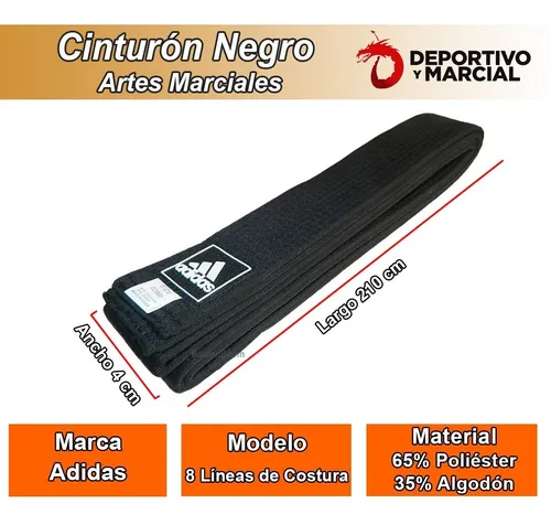 Cinturon negro adidas taekwondo discount