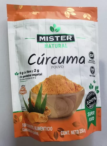 Suplemento alimenticio Mister Natural cúrcuma en polvo 250 g