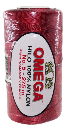 Hilo Nylon Omega No.5 C/275m Art. 370 Rojo Oscuro #8*