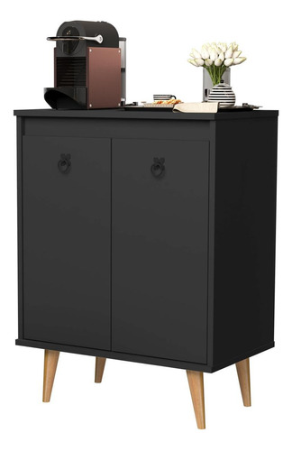 Buffet Dream Classic Preto 80x59,6x36cm - Jalmac Móveis