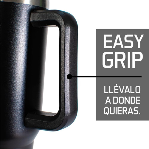 Termo Acero Inoxidable 40oz Vaso Térmico Mantiene Frio Negro