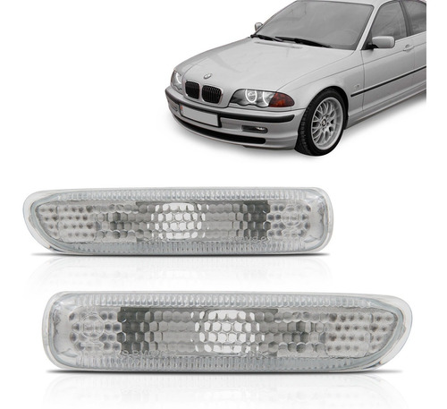 Par Pisca Parachoque Bmw Serie 3 98 99 2000 2001 Cristal