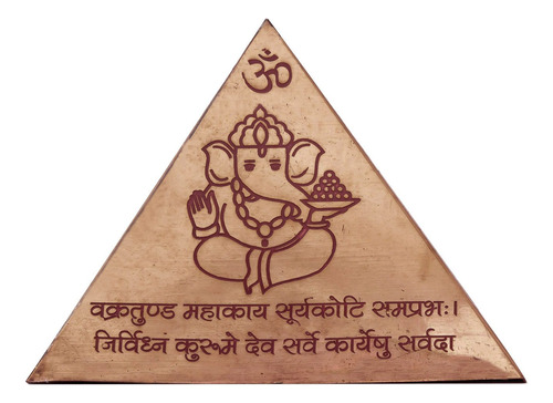 Vastu Pirmide Con Slaba Mantra Con Ganesha Figura, Shri Vaas