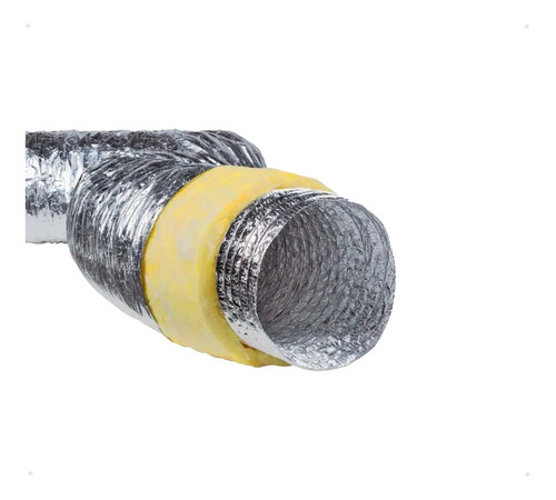 Duto Flexível Aluminizado 12 - 314mm 6 Metros Com Isolamento
